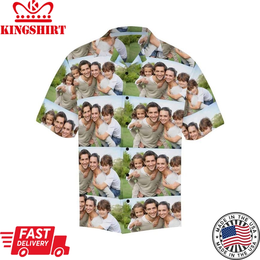 Men's Hawaiian Shirt With Faces On Them Family Happiness