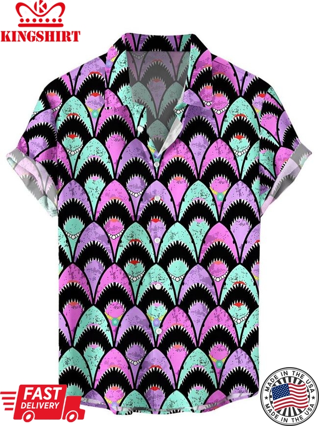 Men's Hawaiian Shirts Sharks Print Aloha Shirts