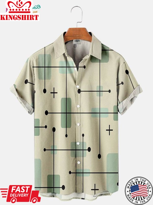 Men's Short Sleeve Aloha Shirt - Casual and Trendy Print for a Stylish Look