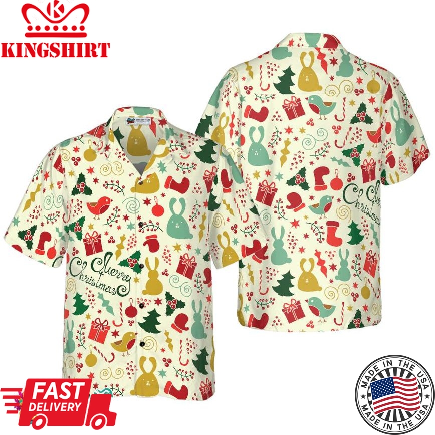 Merry Christmas Pattern 4 Hawaiian Shirt