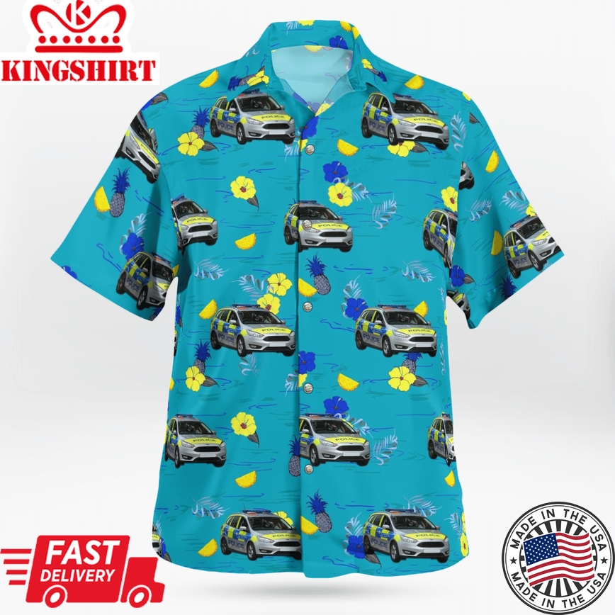 Metropolitan Police Service Ford Focus Incident Response Vehicle Hawaiian Shirt