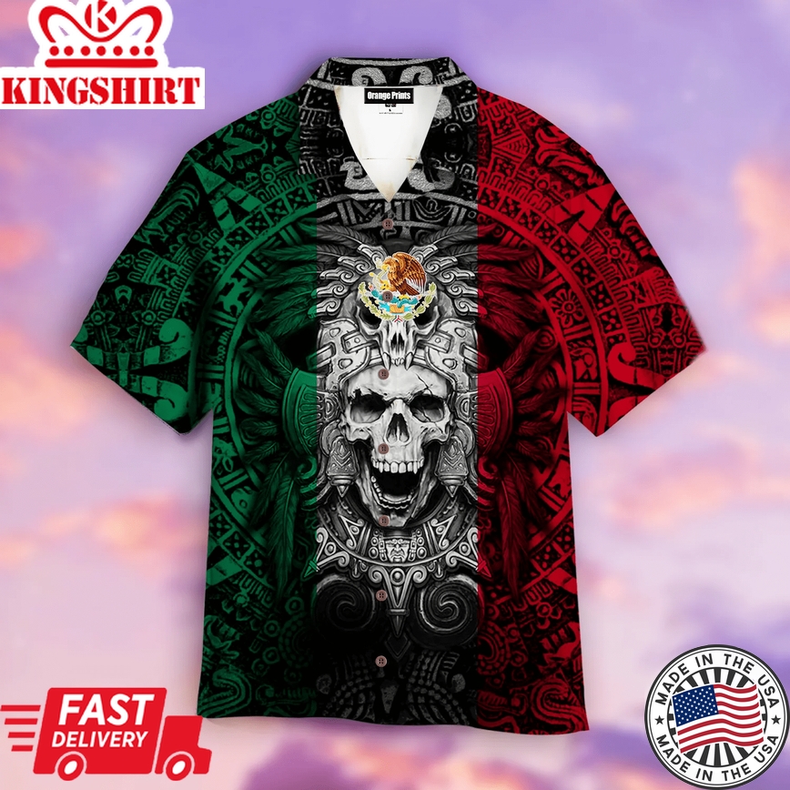 Mexican Aztec Warrior Trendy Hawaiian Shirt For