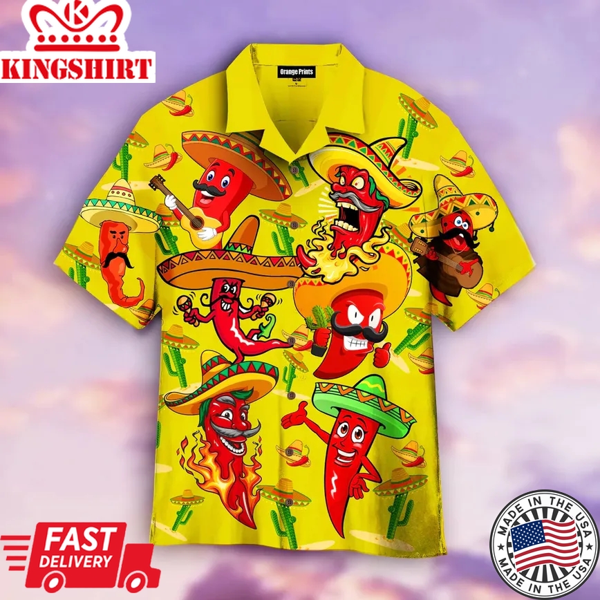 Mexican Chilli Cinco De Mayo Aloha Trendy Hawaiian Shirts For Men And Women