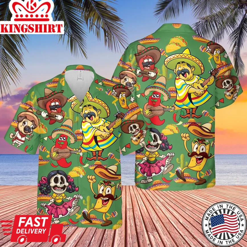 Mexican Festival Taco Trendy Hawaiian Shirt