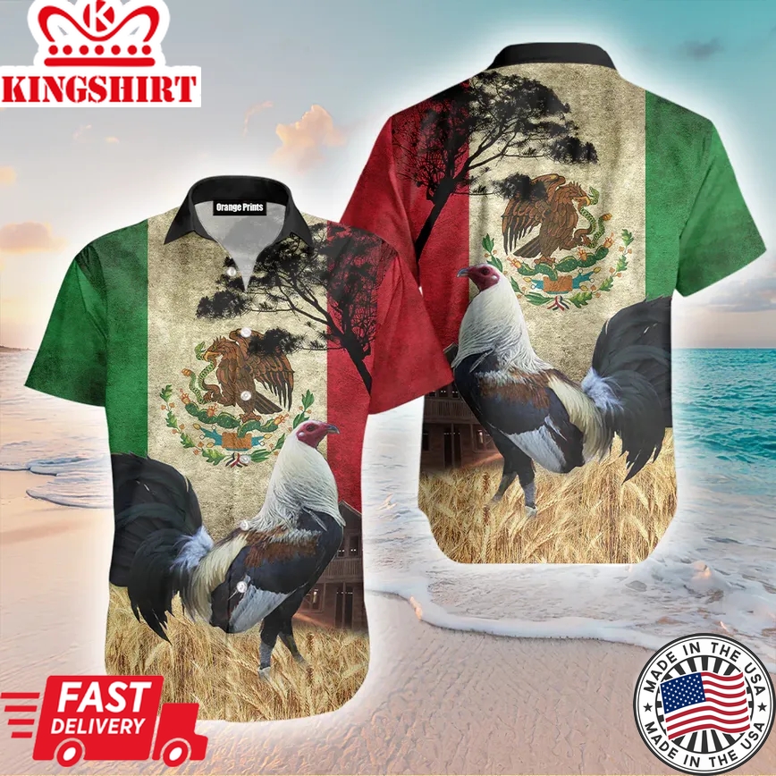 Mexican Rooster Trendy Hawaiian Shirt For