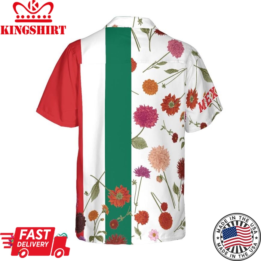 Mexico Dahlias Hawaiian Shirt