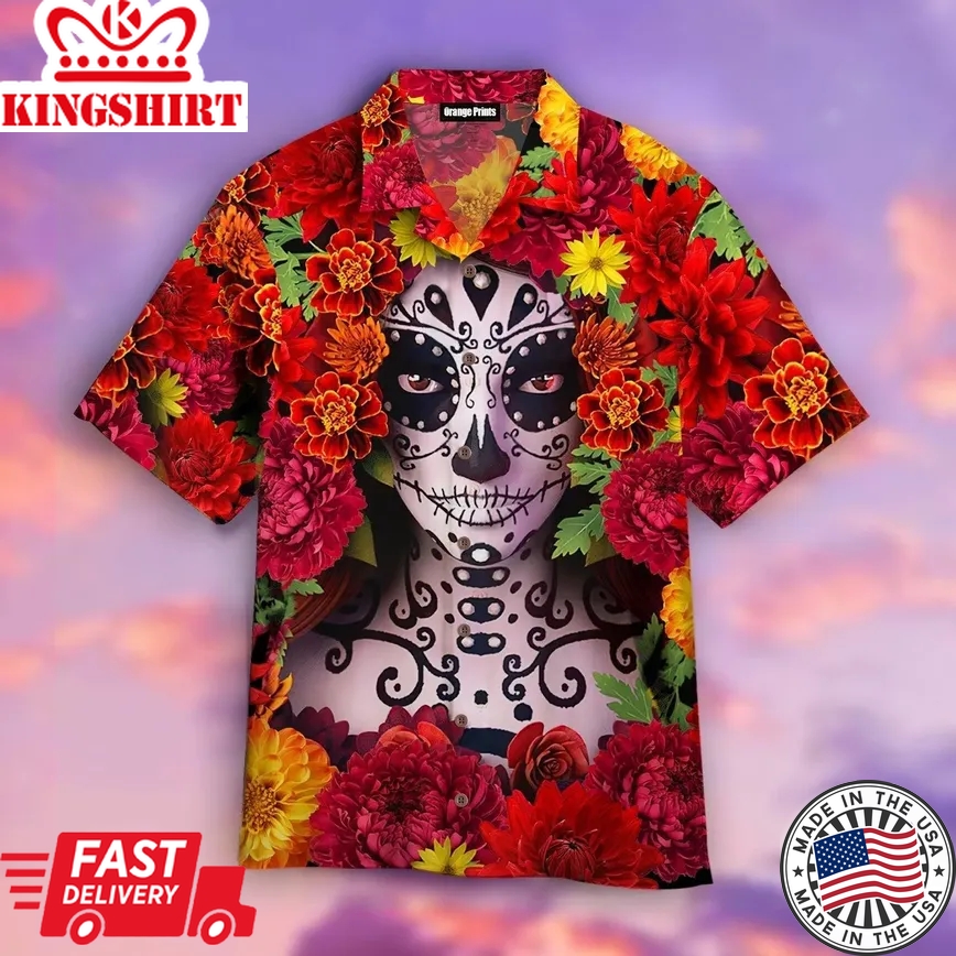 Mexico Day Of The Dead Trendy Hawaiian Shirt For