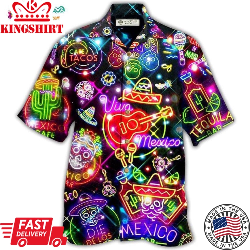 Mexico Neon Color Style With Blink Hawaiian Shirt