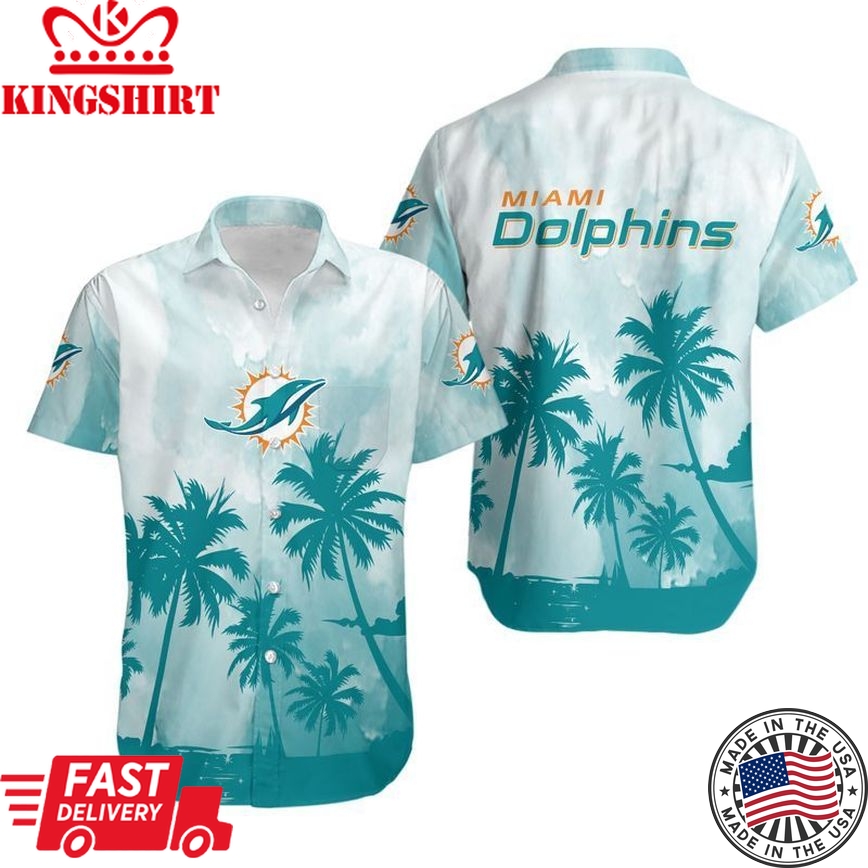 Miami Dolphins Coconut Trees NFL Hawaiian Shirt: Perfect Gift for Fans, Graphic Print