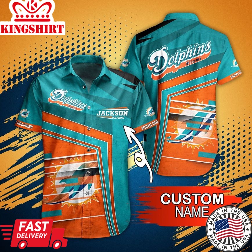 Miami Dolphins Hawaiian Shirt: Personalized Name, Summer Collection, Trending Hawaiian Shirts