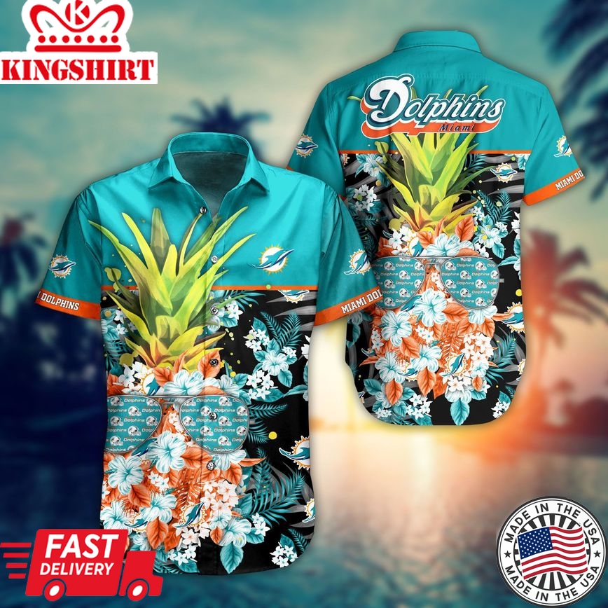 Miami Dolphins NFL Hawaiian Shirt: Pineapple New Trending Edition