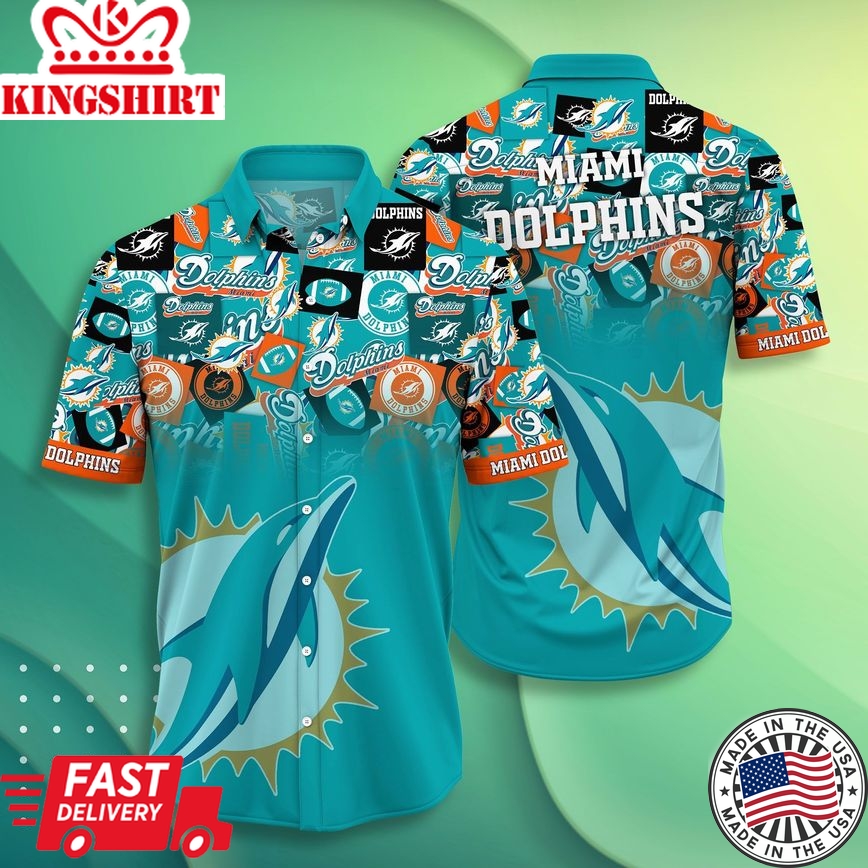 Miami Dolphins NFL Hawaiian Shirt: Short Style Hot Trending, Summer Collection, Trending Hawaiian Shirts