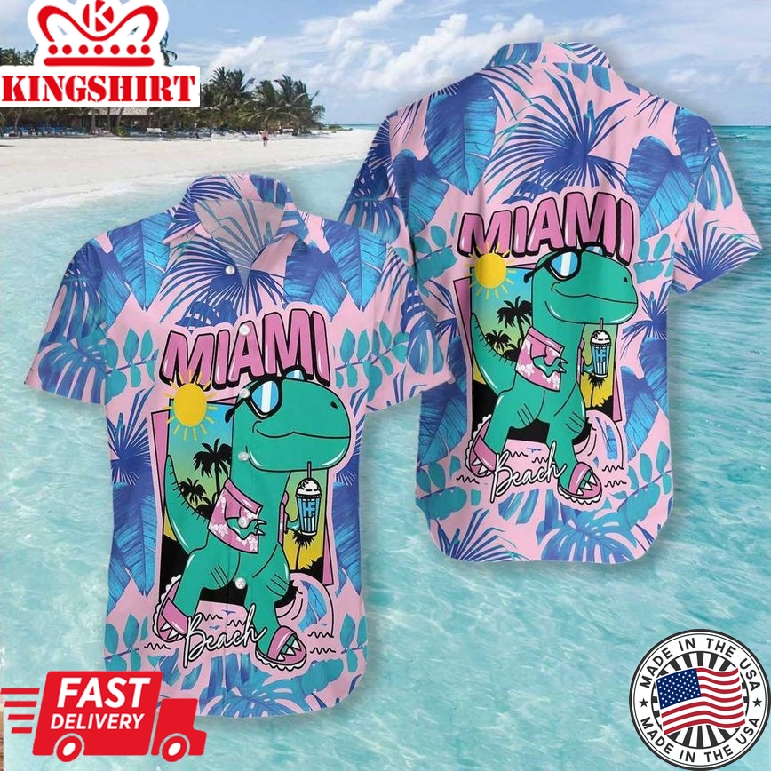 Miami South Beach Cool Trendy Hawaiian Shirt