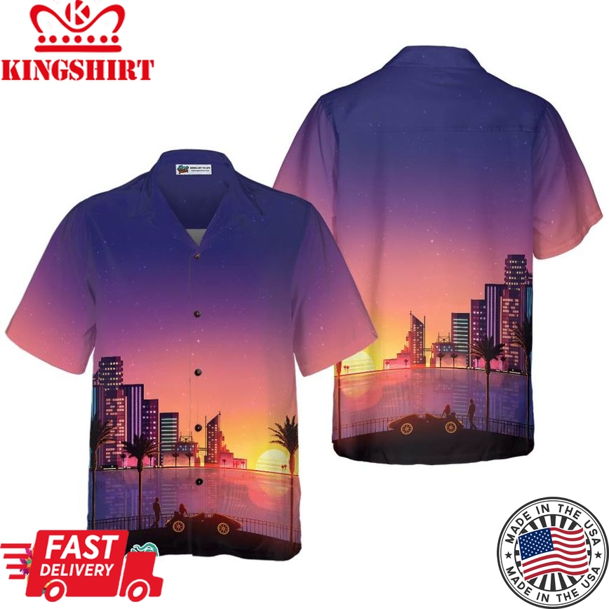 Miami Sunset Hawaiian Shirt