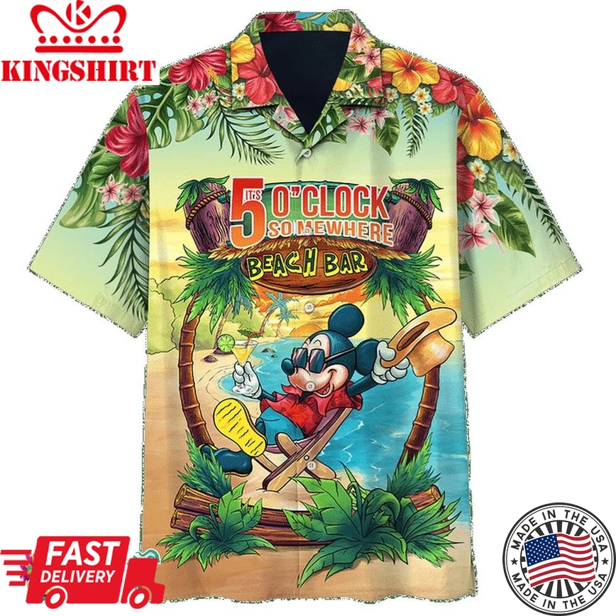 Mickey Mouse Aloha Shirt For Summer - Add Some Disney Magic To Your Vacation Wardrobe