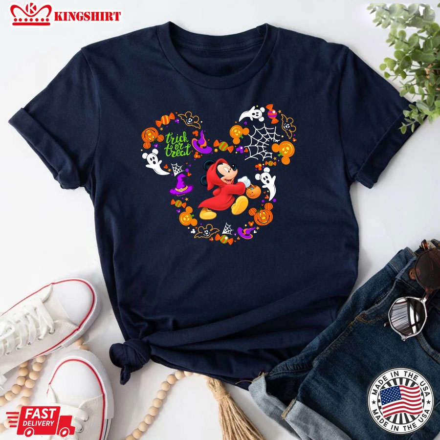 Mickey Mouse Halloween Trick Or Treat T-Shirt