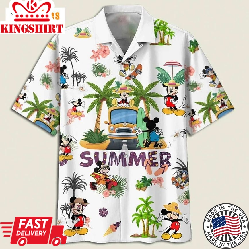 Mickey Mouse Summer Vacation, Mickey Trendy Hawaiian Shirt Perfect Gifts For Your Loved Ones