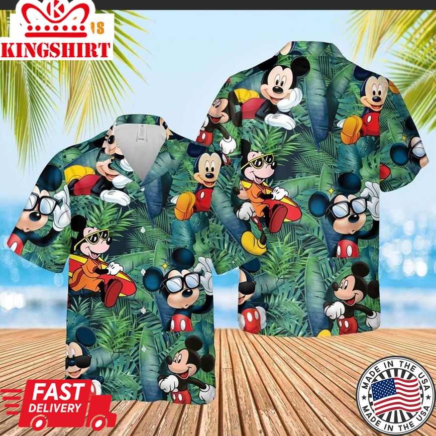 Mickey Mouse Vacation Green Forest, Disney Trendy Hawaiian Shirt Perfect Gifts For Your Loved Ones