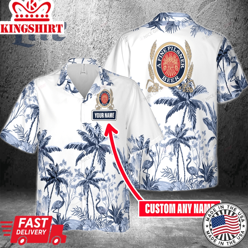 Miller Lite Personalized Hawaiian Custom Shirt with Name