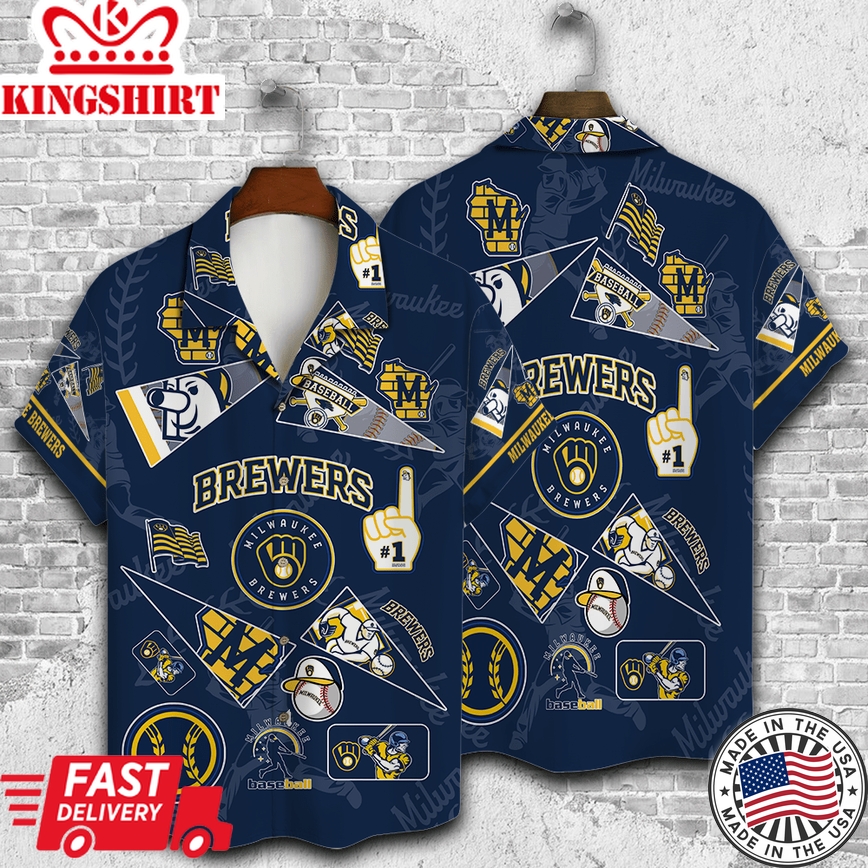 Milwaukee Brewers Custom Hawaiian Shirt in 3D