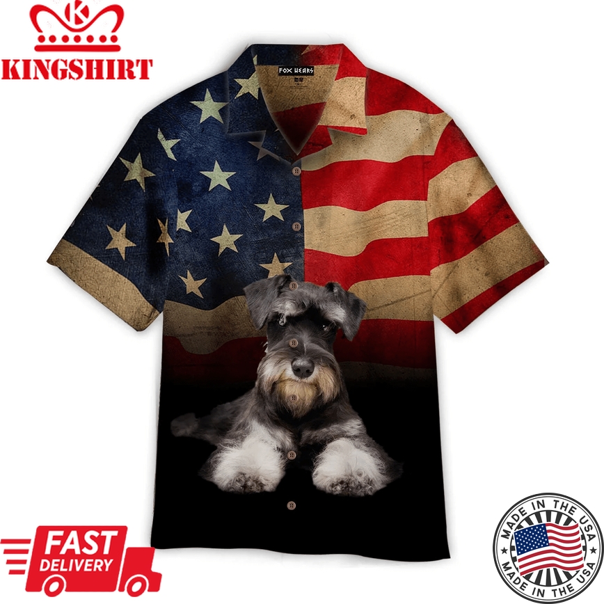 Miniature Schnauzer Trendy Hawaiian Shirt Aloha Shirt