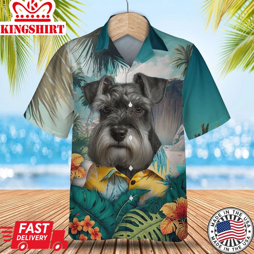 Miniature Schnauzer Tropic Escape - Discover the Magic of Hawaii with this Vibrant Shirt