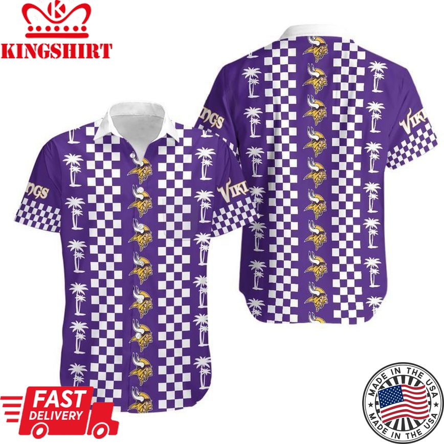 Minnesota Vikings Coconut Trees Hawaii Shirt And Shorts Summer Collect