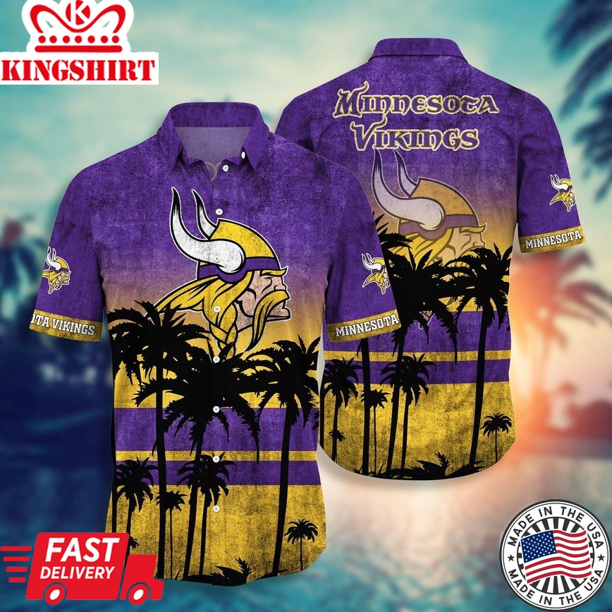 Minnesota Vikings NFL-Hawaii Shirt Short Style Hot Trending Summer Collection Trending Hawaiian Shirts