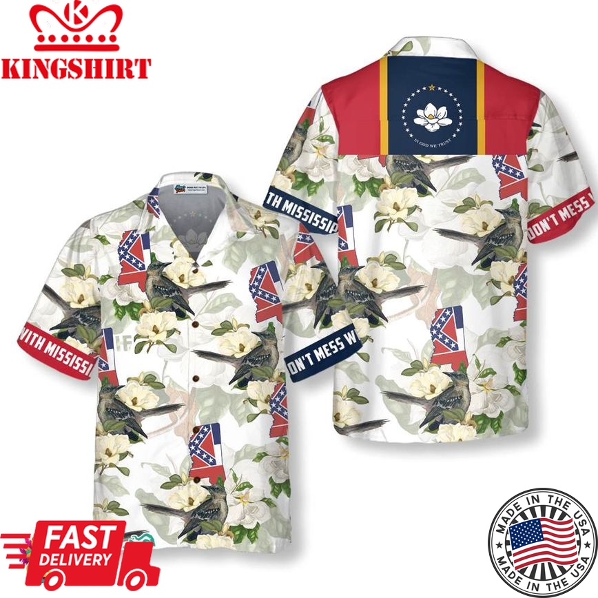 Mississippi Mockingbird And Magnolia Hawaiian Shirt