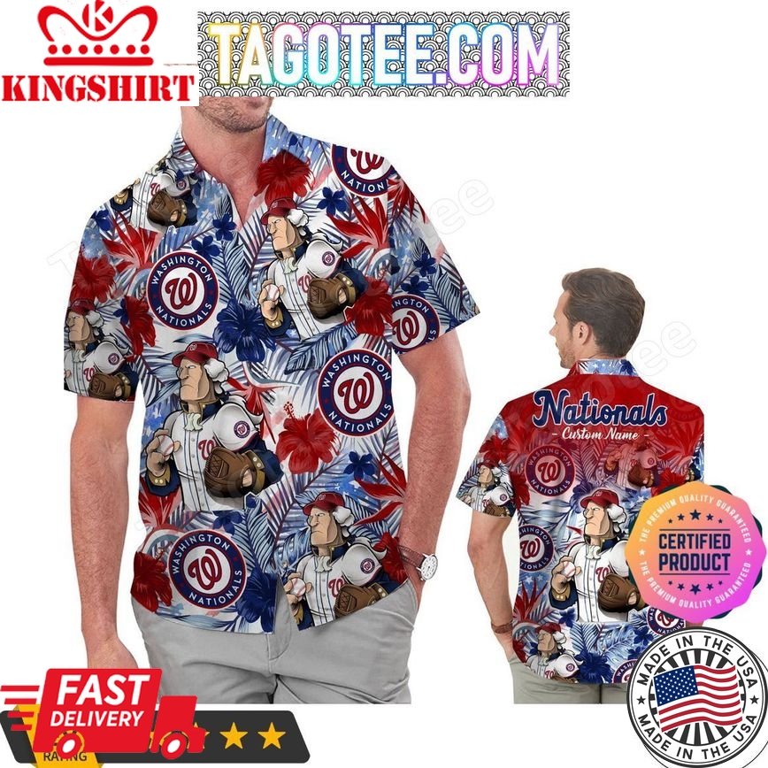 Mlb Washington Nationals Custom Name Trendy Hawaiian Shirt V4 Aloha Shirt