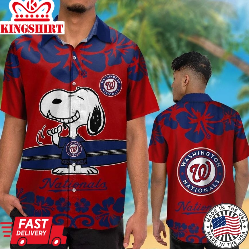 Mlb Washington Nationals Snoopy Trendy Hawaiian Shirt Aloha Shirt