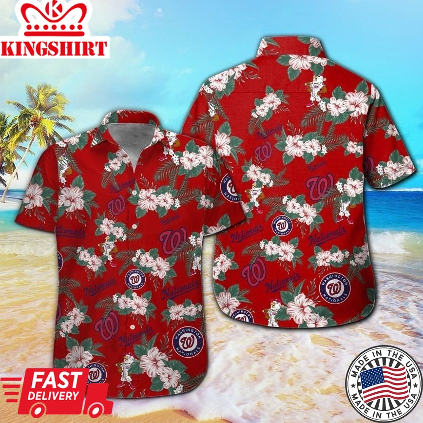 Mlb Washington Nationals Trendy Hawaiian Shirt V2 Aloha Shirt