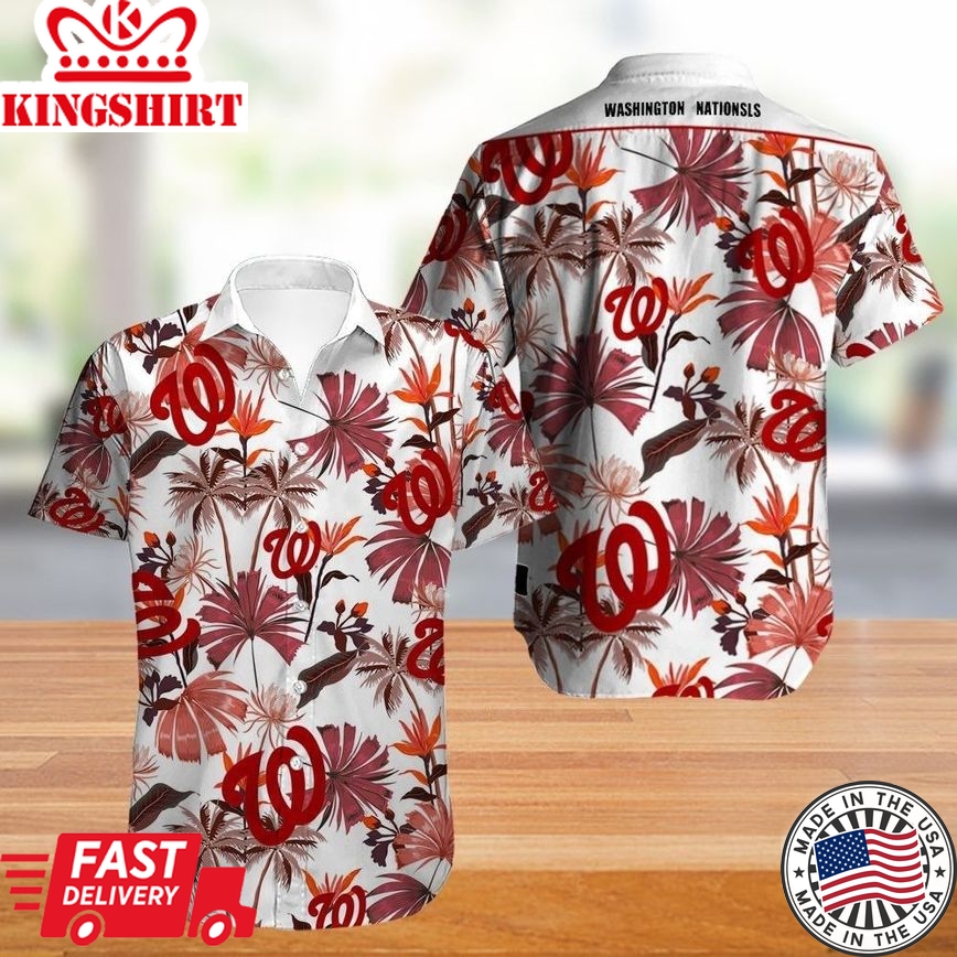 Mlb Washington Nationals Trendy Hawaiian Shirt V6 Aloha Shirt