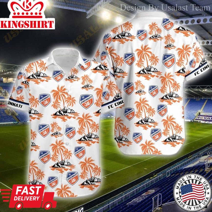 Mls Fc Cincinnati Coconut Trees Trendy Hawaiian Shirt Aloha Shirt