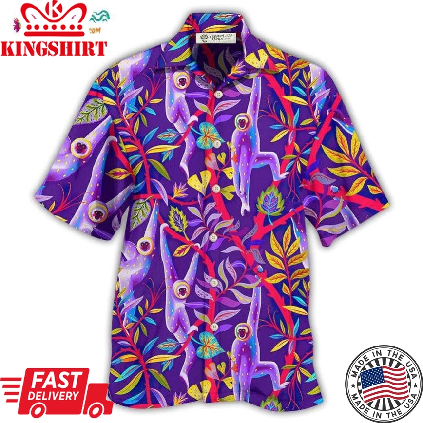 Monkey Colorful Monkey Hawaiian Shirt