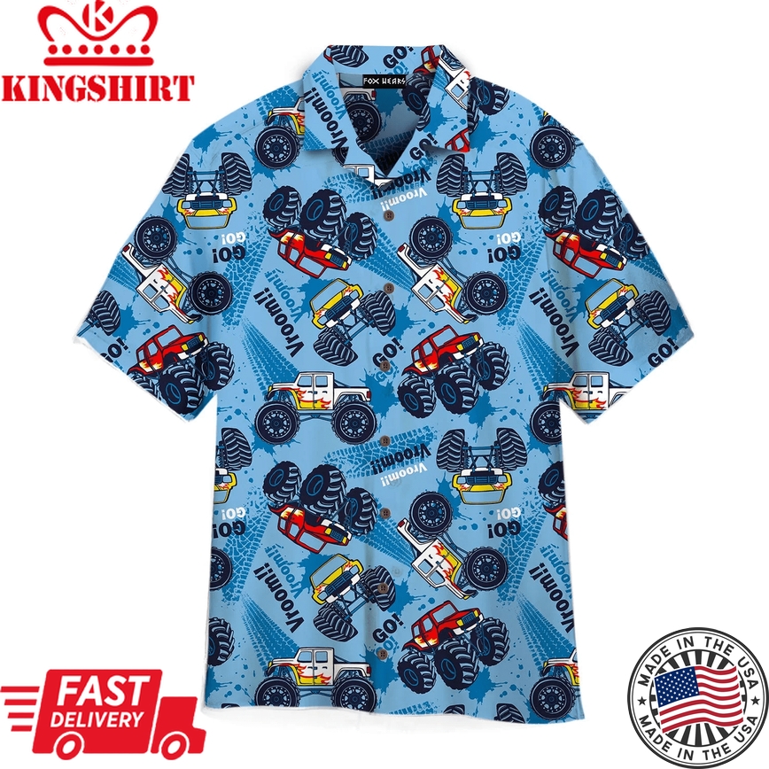 Monster Truck Cars Trendy Hawaiian Shirt