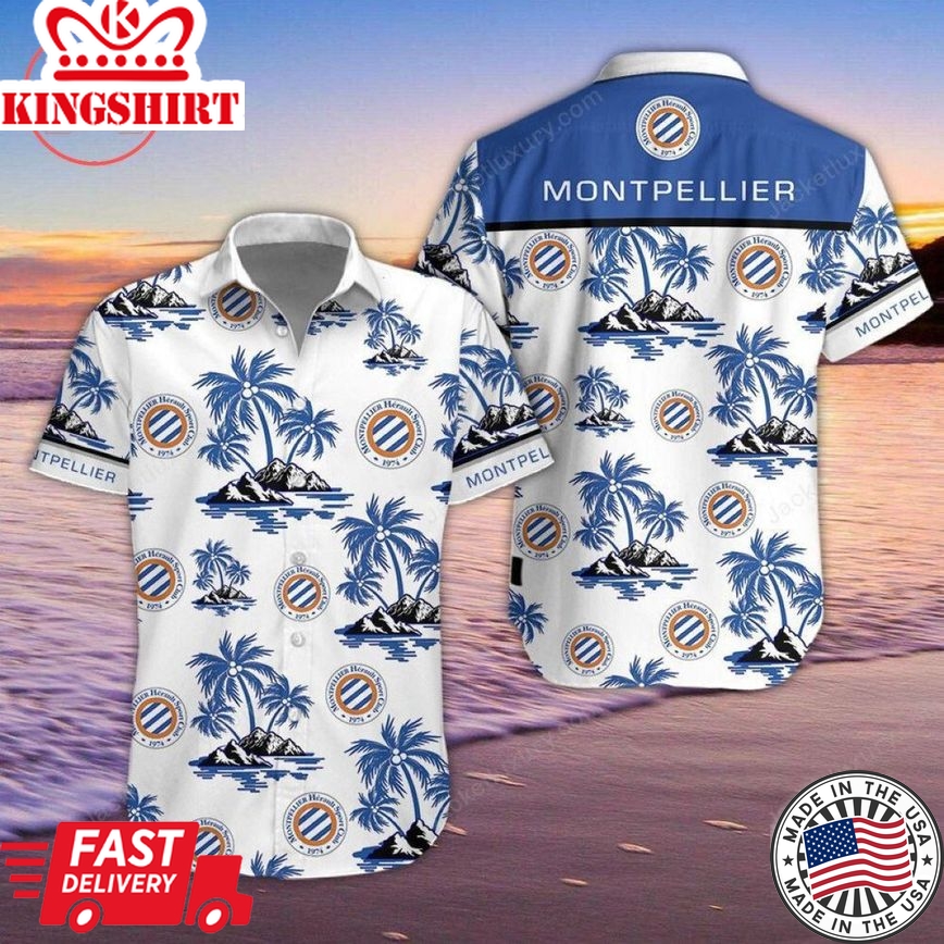 Montpellier Herault Sc Coconut Tree Trendy Hawaiian Shirt Aloha Shirt