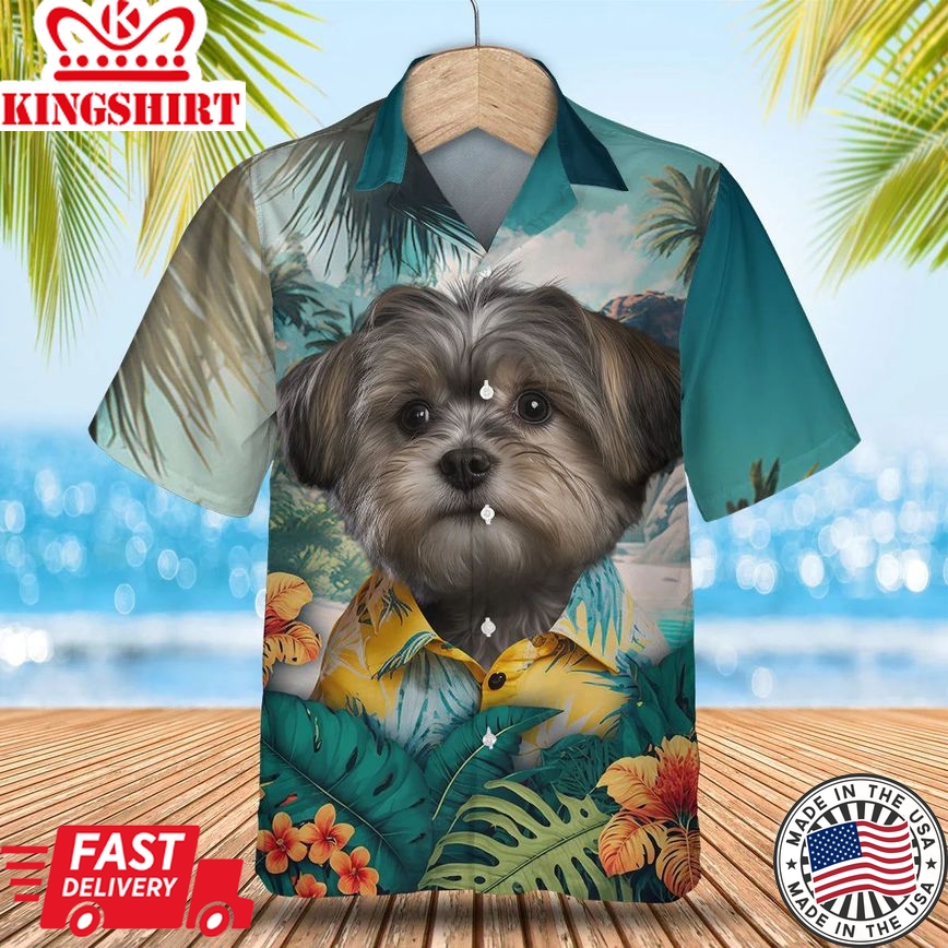 Morkie - 3D Tropical Trendy Hawaiian Shirt