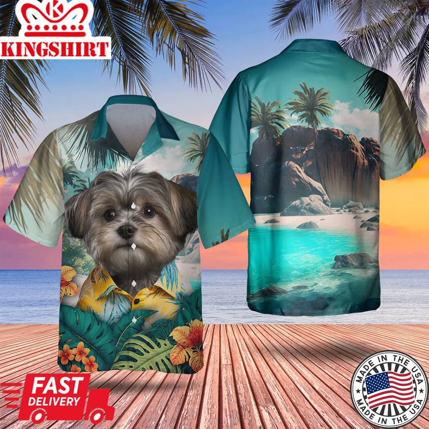 Morkie Trendy Hawaiian Shirt, Dog Lover Trendy Hawaiian Shirt, Summer Trendy Hawaiian Shirt For Men And Women