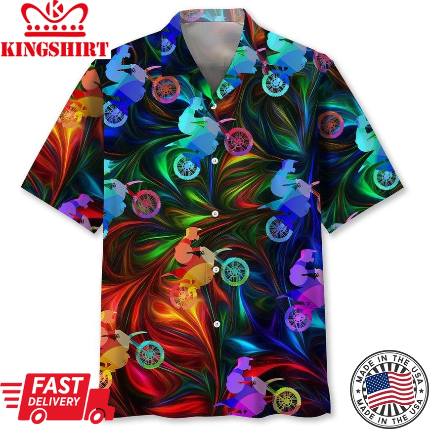 Motocross Color Trendy Hawaiian Shirt