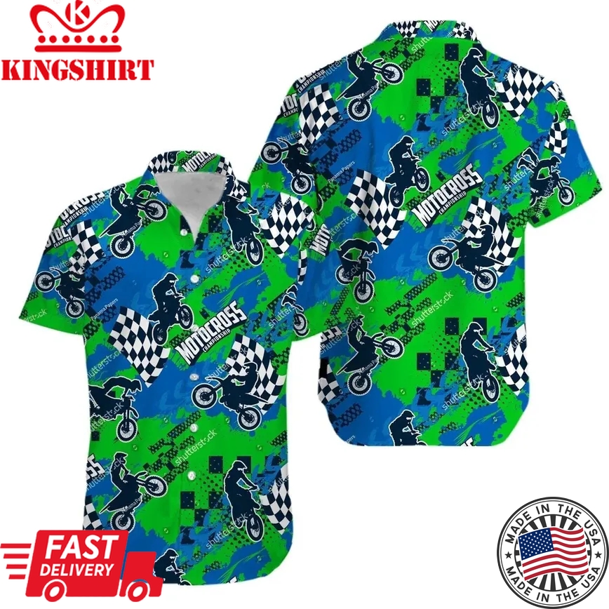 Motocross Trendy Hawaiian Shirt