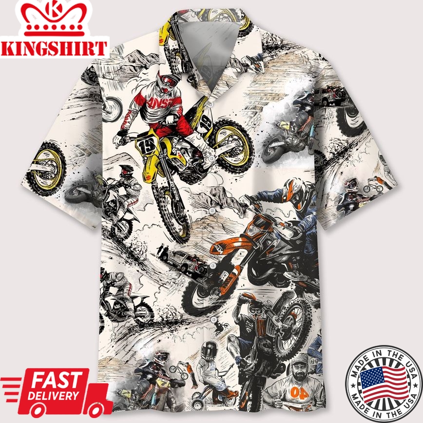 Motocross Trendy Hawaiian Shirt