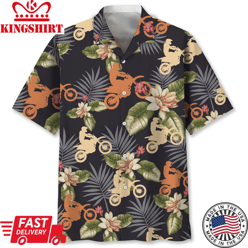 Motocross Tropical Trendy Hawaiian Shirt