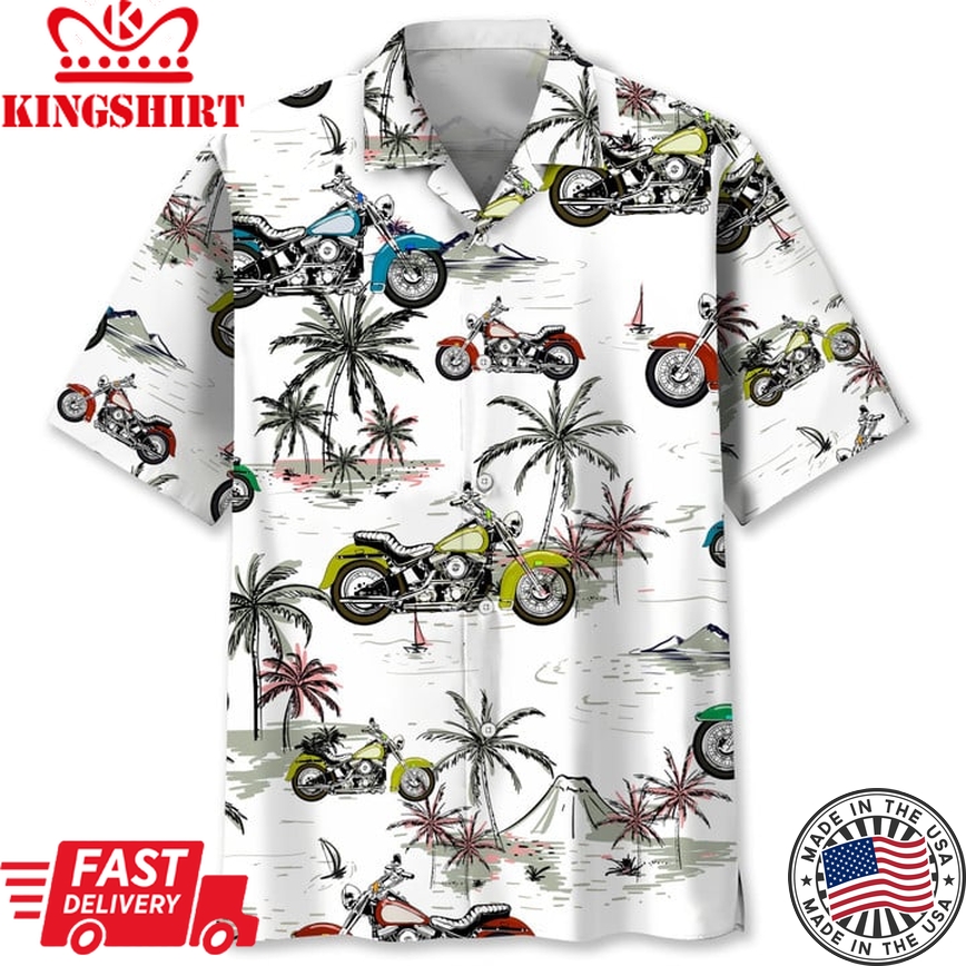 Motorcycle Coconut Hawaii Shirt