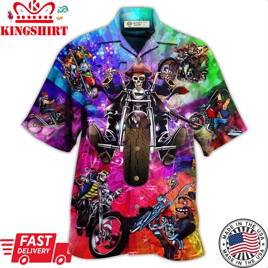 Motorcycle It'S Never Late To Take A Ride Hawaiian Shirt