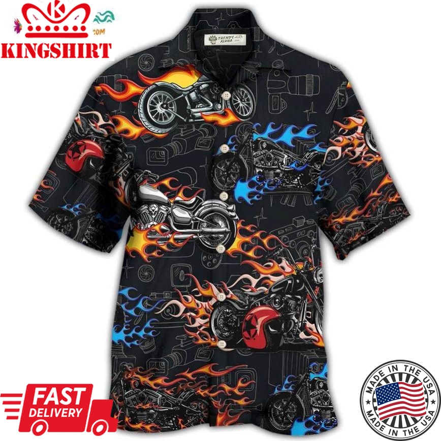 Motorcycle Photography I Like Motorcycles And Photography Hawaiian Shirt