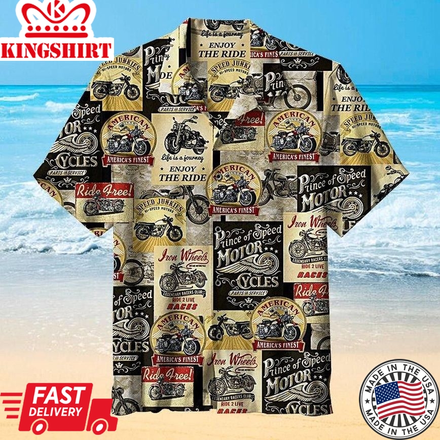 Motorcycle Trendy Hawaiian Shirt