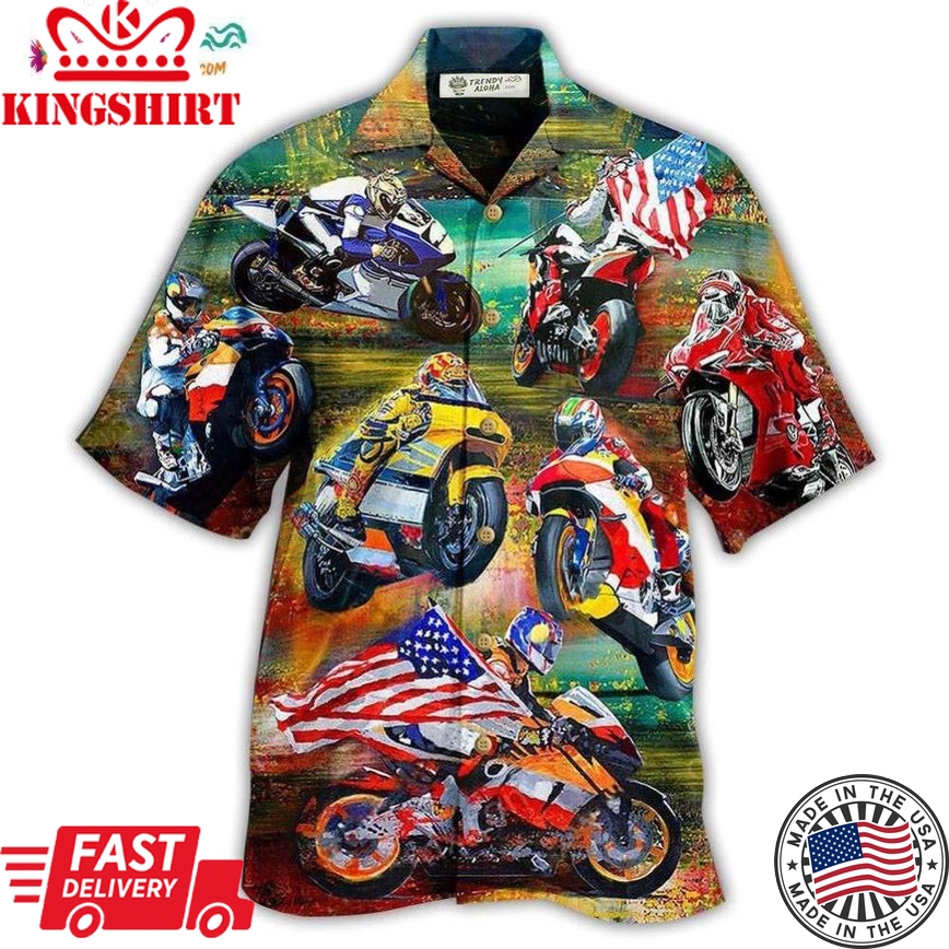 Motorsport Racing America Hawaiian Shirt