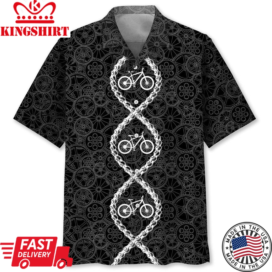 Mountain Bike Dna Trendy Hawaiian Shirt