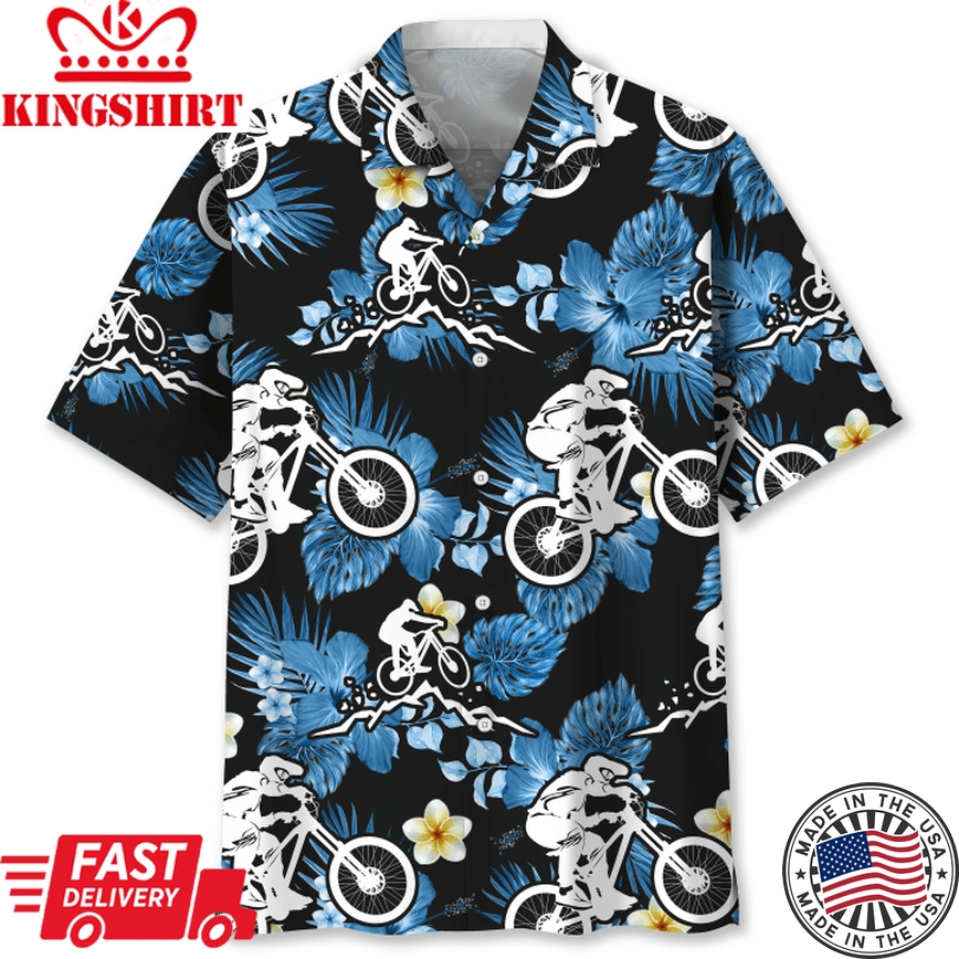 Mountain Bike Nature Trendy Hawaiian Shirt